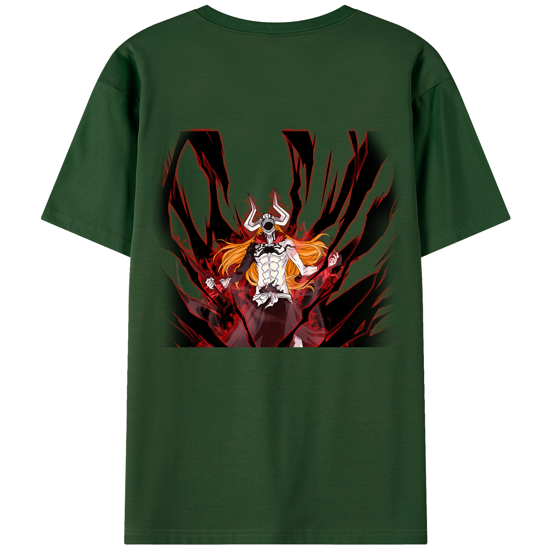 （画像用） ブリーチ 黒崎一護（くろさき いちご）BLEACH Kurosaki Ichigo 綿100％半袖Tシャツ（背面プリント）